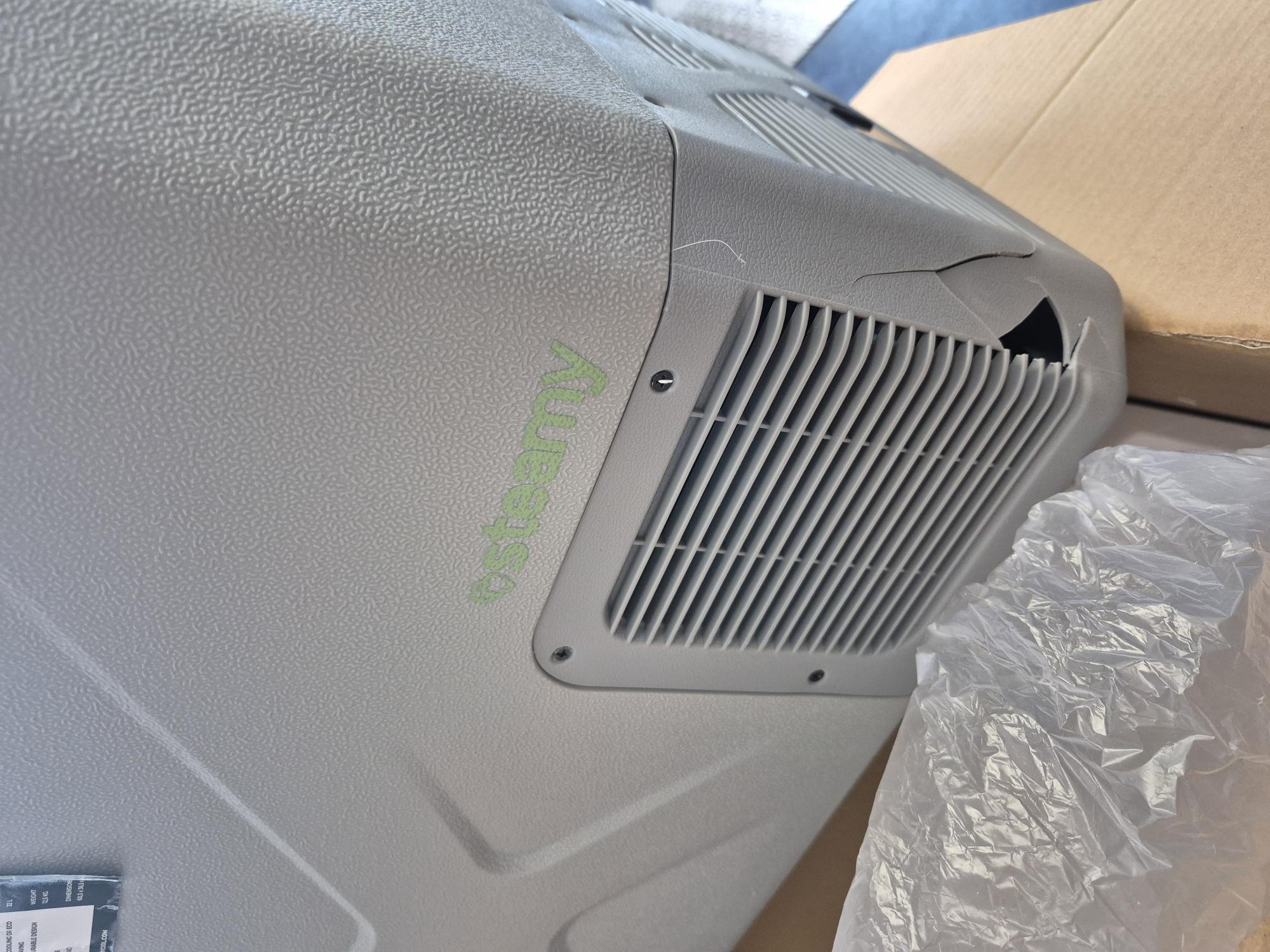 Steamy-E Elektrische Compressor Koelbox - Dual Compartment - Tegelijk koelen en vriezen - 32 liter - 12V en 230V - voor auto en camping - Grijs