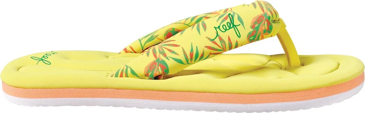 Reef Pool Float Dames Slippers - Yellow Palm - Maat 36