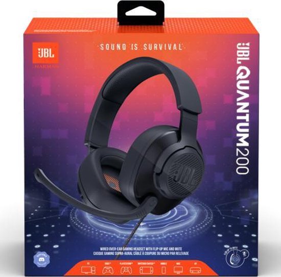 JBL Quantum 200 - Gaming Headset - Over Ear / Zwart