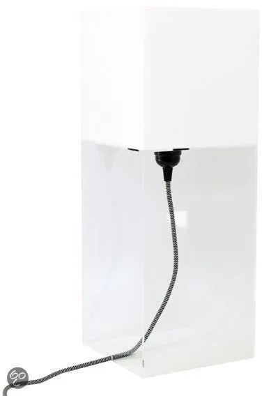 Plexi table lamp L - Wit