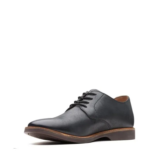 Clarks - 40 - Atticus Lace Heren Veterschoenen - Black Leather