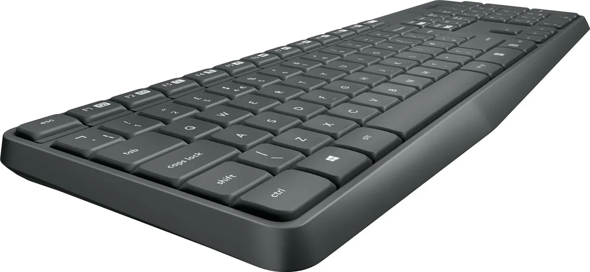 Logitech MK235 - Draadloos Toetsenbord en Muis - AZERTY - Donkergrijs