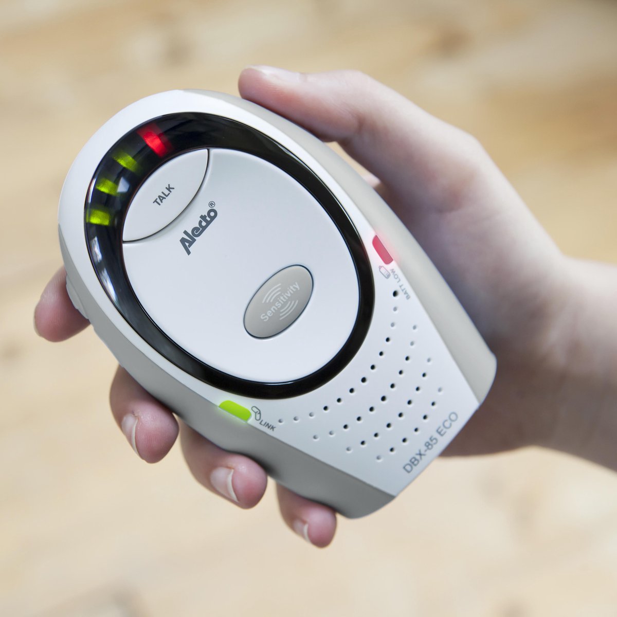 Alecto DBX-85GS - Full Eco DECT babyfoon - Wit/Grijs