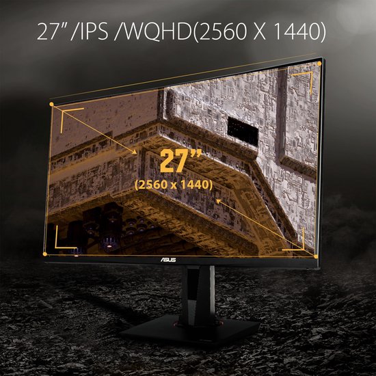 ASUS TUF VG27AQ - QHD IPS Gaming Monitor - 144hz - 27 inch