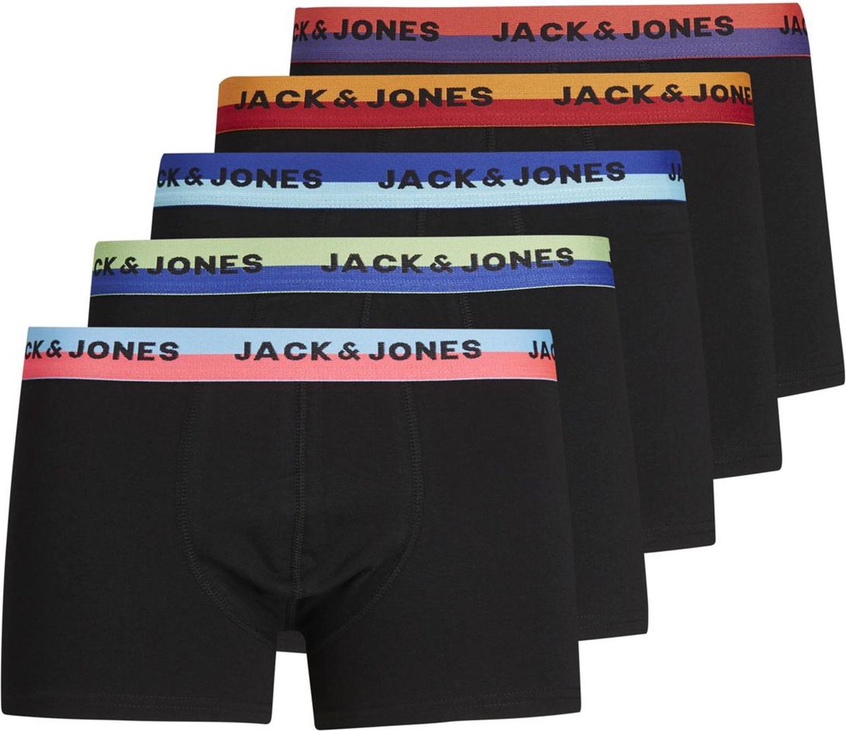 boxers, trunks, ondergoed, zwart, elastische tailleband