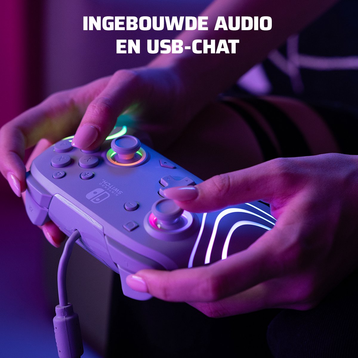 PDP Afterglow WAVE - Bedrade Controller - Grijs - Nintendo Switch