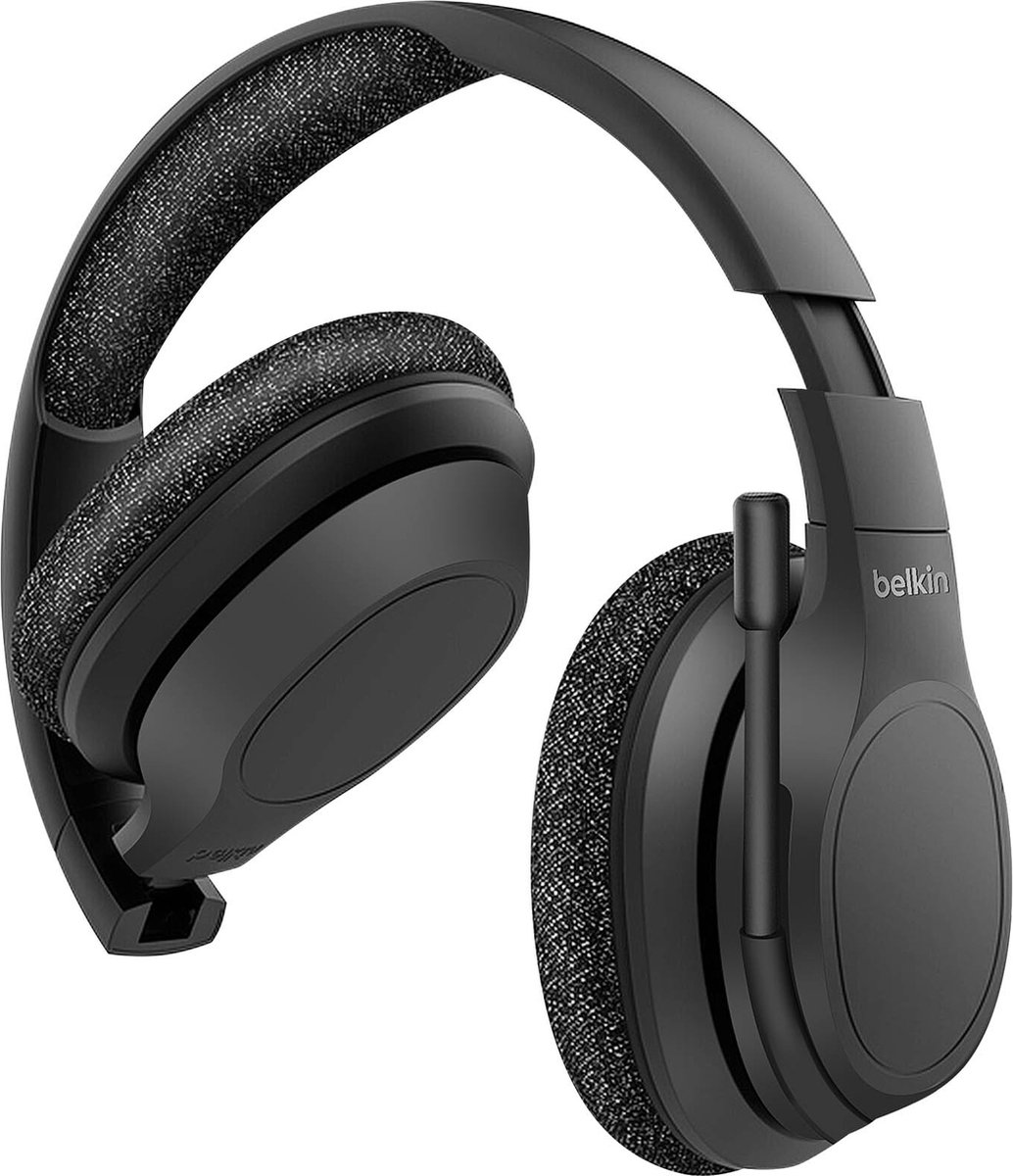 koptelefoon, over-ear, draadloos, geluid, belkin