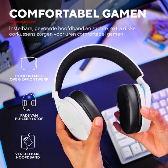 Trust GXT 490 Fayzo - Gaming Headset - 7.1 surround sound - geschikt voor PC/PS4/PS5 - USB - RGB ver