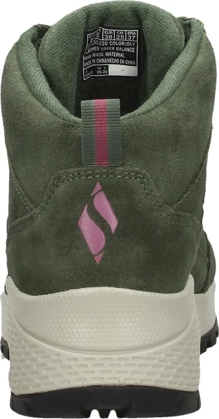 Skechers - maat 40- Uno Rugged Rugged One veterboots groen - Dames
