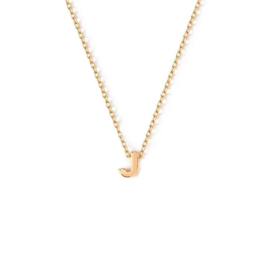 Orelia letter ketting J goudkleurig