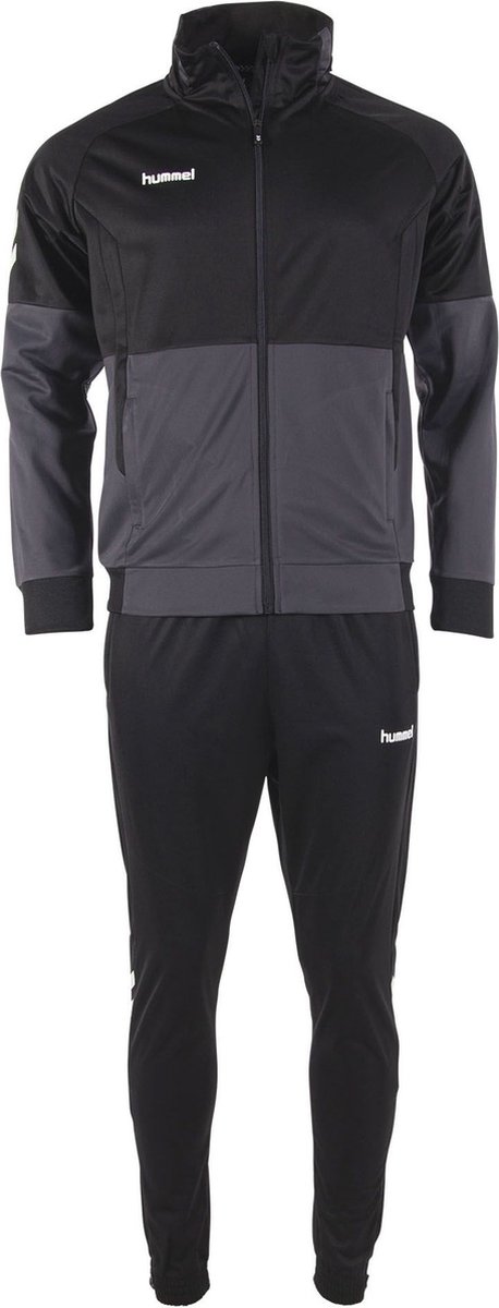 jacke, trainingspak, training jack, groot zwart, hummel
