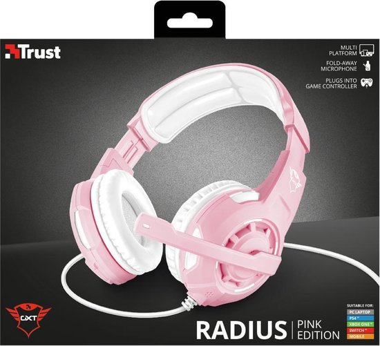GXT 310 Radius - On-ear Gaming Headset voor PS4 en PC - Roze/Wit
