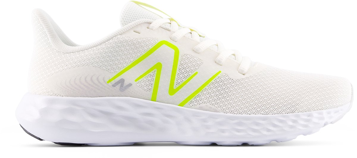 sneaker, tennis sneaker, mesh upper, neon accent, white sole