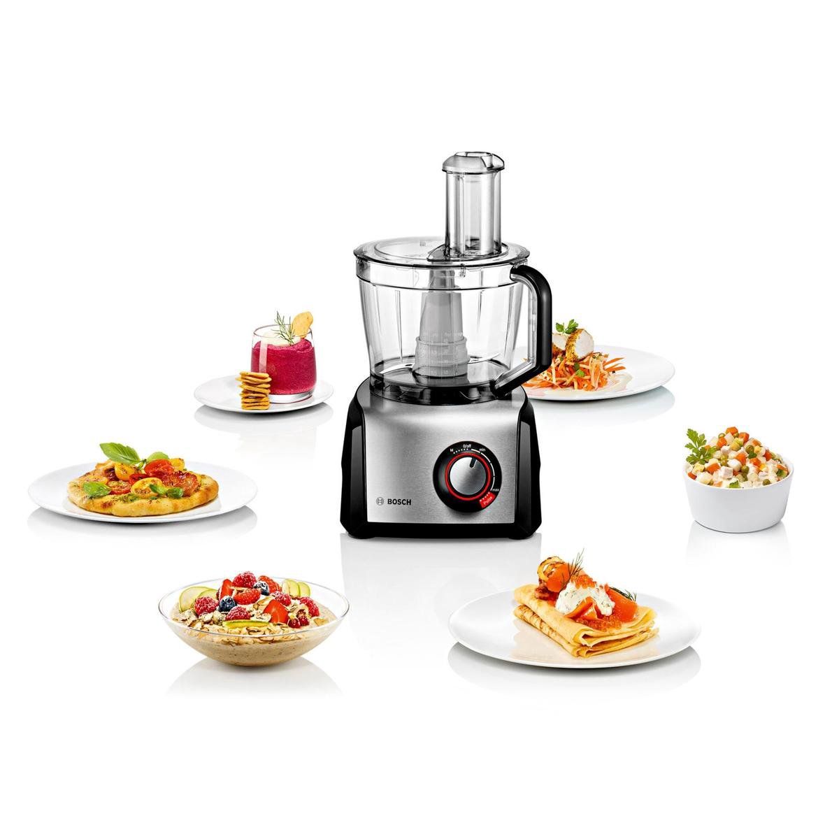 Bosch MultiTalent 8 MC812M844 - Foodprocessor - Zwart/RVS