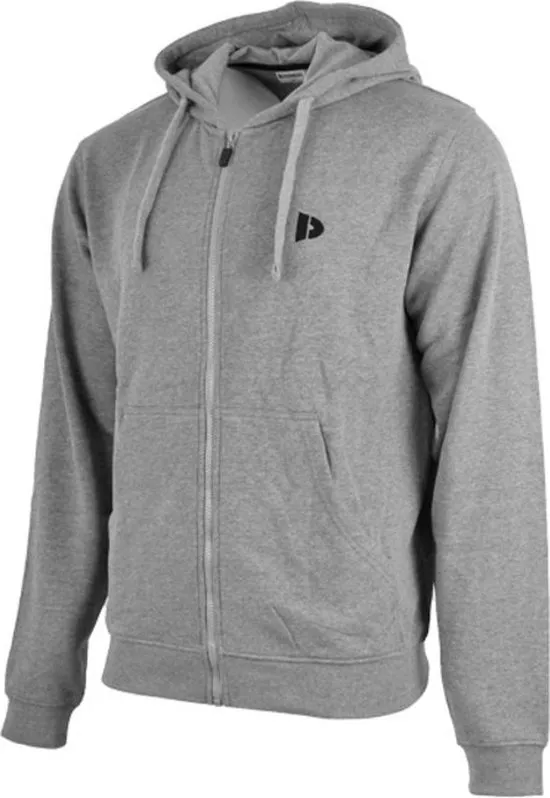 Donnay  Maat XXL - Sweatvest met capuchon (Bruce) - Sportvest - Heren - Silver marl (032)