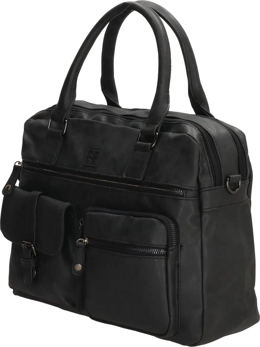 Enrico Benetti Ardèche 66585 Handtas met 15" laptopvak - Zwart