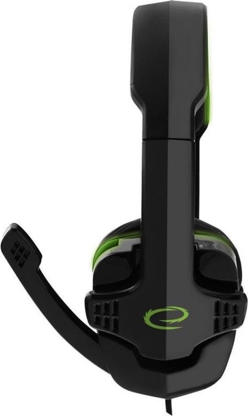 Gaming Headset met Microfoon PS4, PC, Windows, Mobile, Xbox One – Wired met Volumeregeling– Groen/Zw