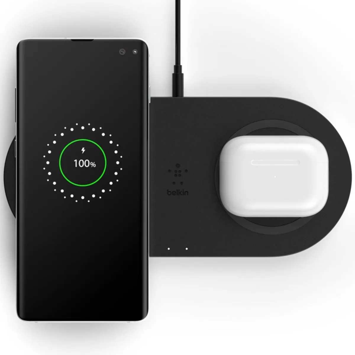 Belkin BOOST CHARGE Dual - Wireless charger + netadapter - Draadloze oplader - 10W - Zwart