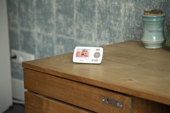 Alecto DVM-71 - Babyfoon met camera en 2.4" kleurenscherm - Wit/taupe