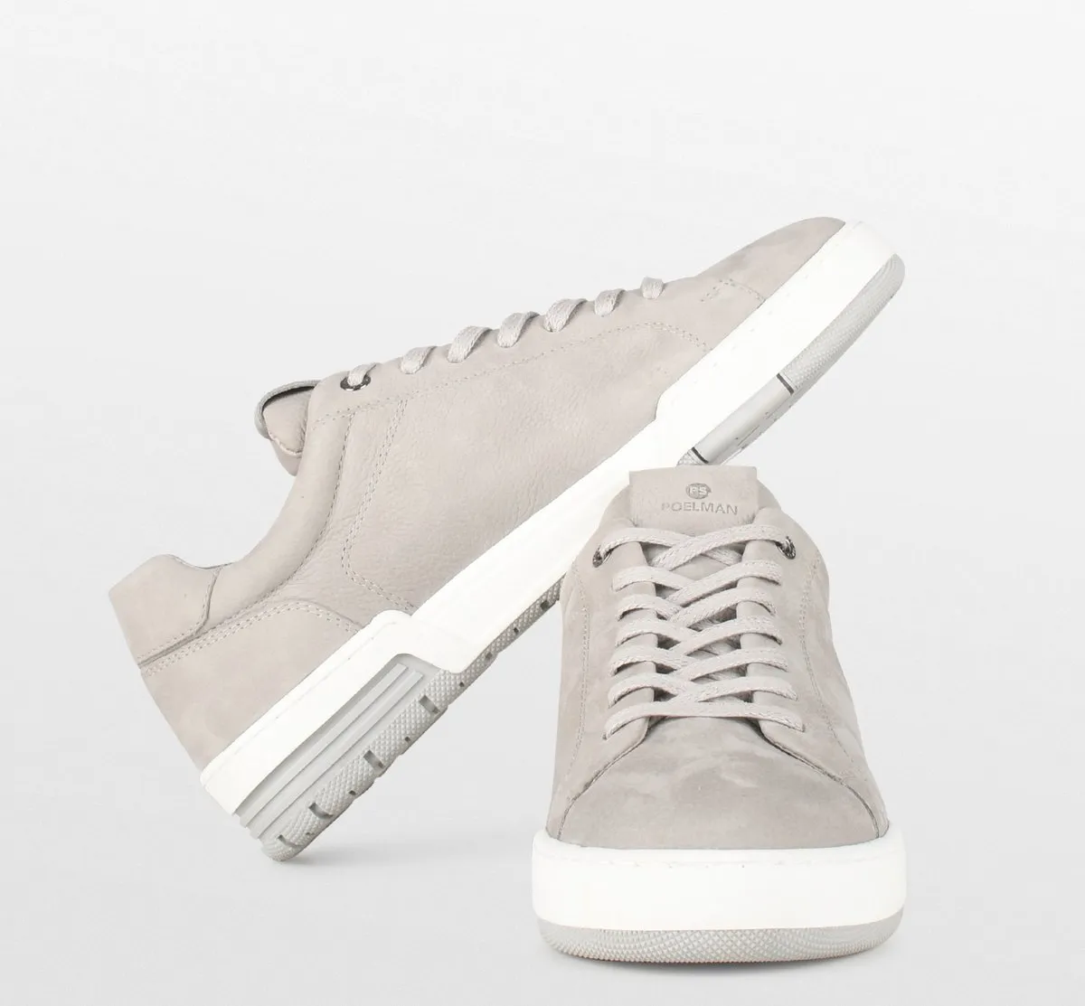 PS Poelman -Maat 43 - KEVIN Heren sneakers - Licht Grijs