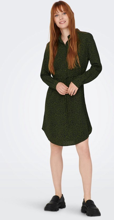 JDY Maat S JDYPIPER L/S SHIRT STRING DRESS WVN Dames Jurk