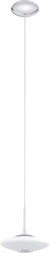 Melina - Hanglamp - 1 Lichts - Ø210mm. - Chroom - Wit