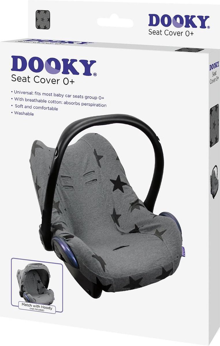 Dooky - Universele baby autostoelhoes voor oa Maxi Cosi - Ster/Grijs