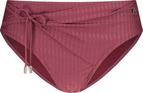 badpak, zwembroek, bikini broek, streep patroon, knopen detail