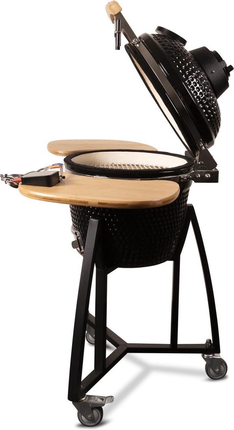 Patton Kamado 16" - Keramisch - Premium Black - incl. Bluetooth kerntemperatuurmeter - LED verlichti