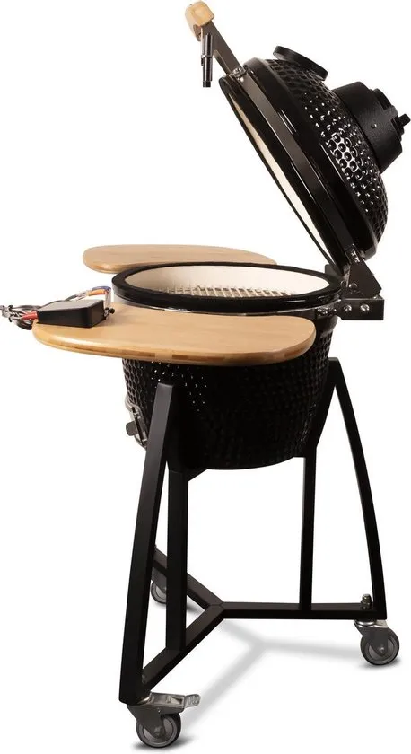 Patton Kamado 16" - Keramisch - Premium Black - incl. Bluetooth kerntemperatuurmeter - LED verlichti
