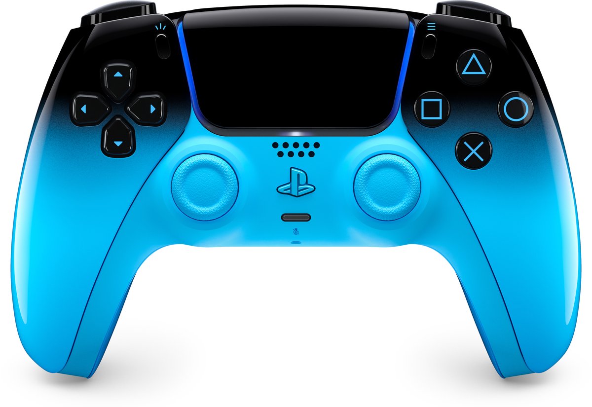 gamepad, controller, bluish gradient, PS4 controller, wireless controller