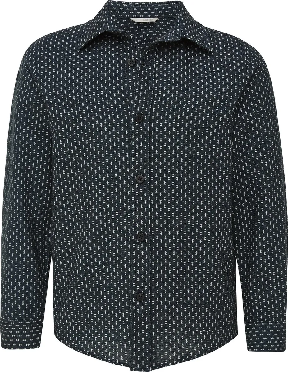 Mexx - -maat 110 - Jongens Overhemd-Blauw print