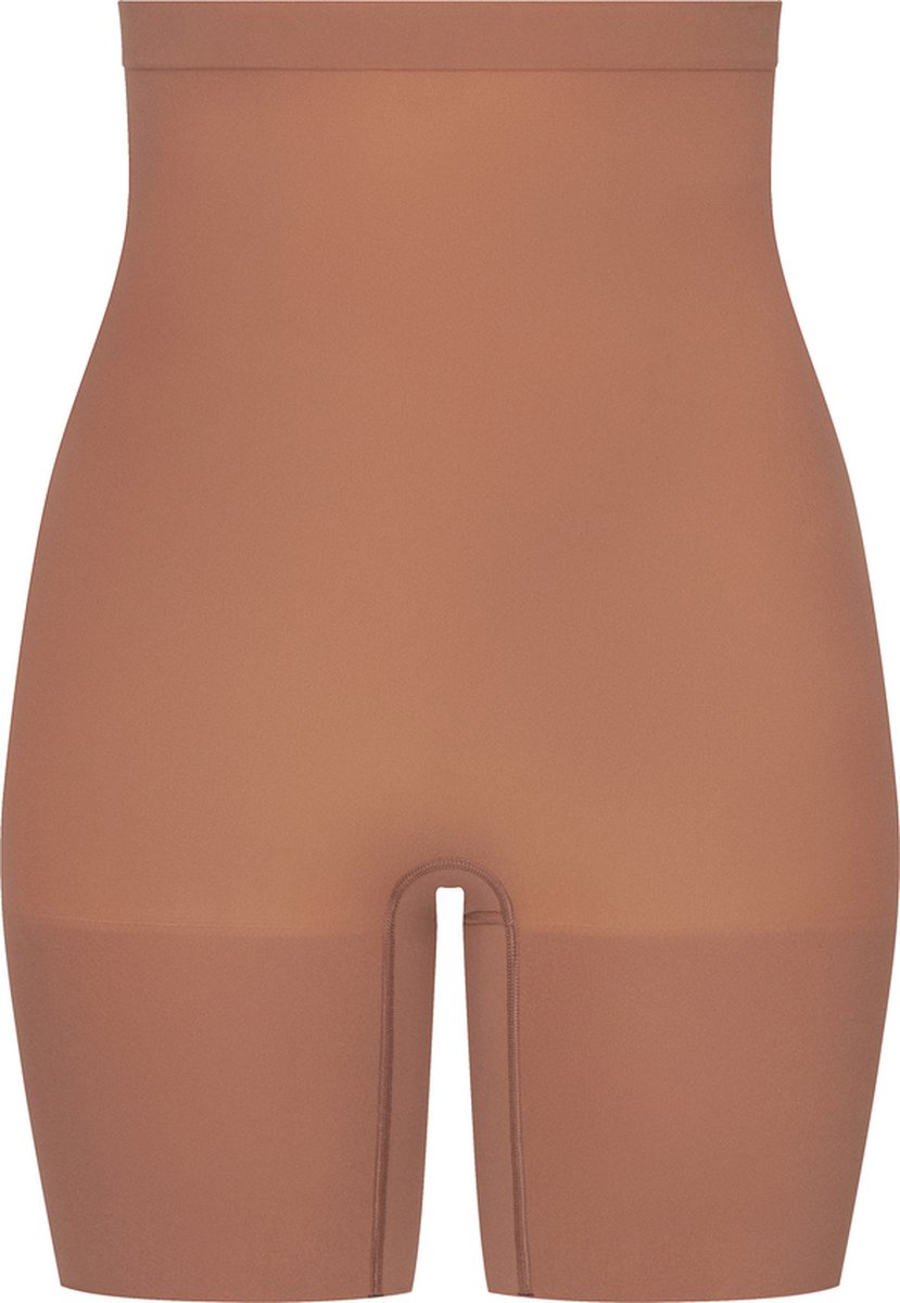 shapewear, bodysuit, hoog taille, huidtint, shorts-lengte
