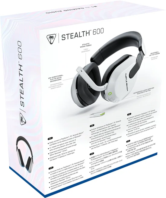 Turtle Beach Stealth 600p Gen 3 – Draadloze Gaming Headset – PS5, PS4, PC & Switch – Wit
