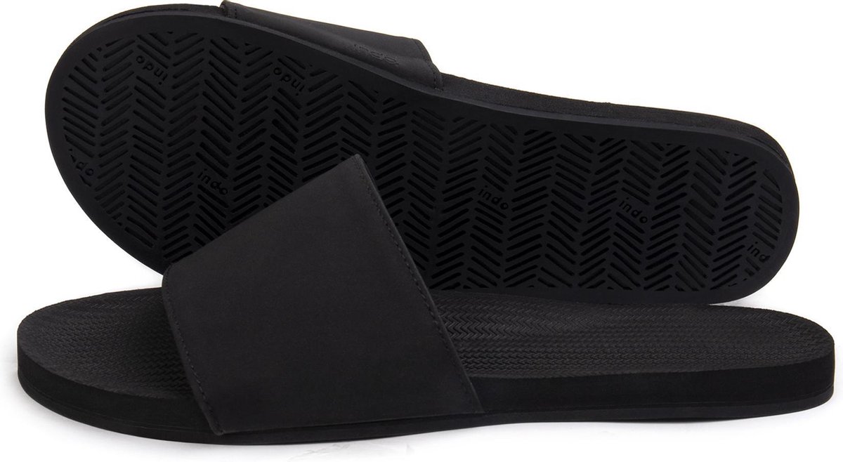 Indosole Slides Essential Heren - Maat 41/42 - Slippers - Zwart