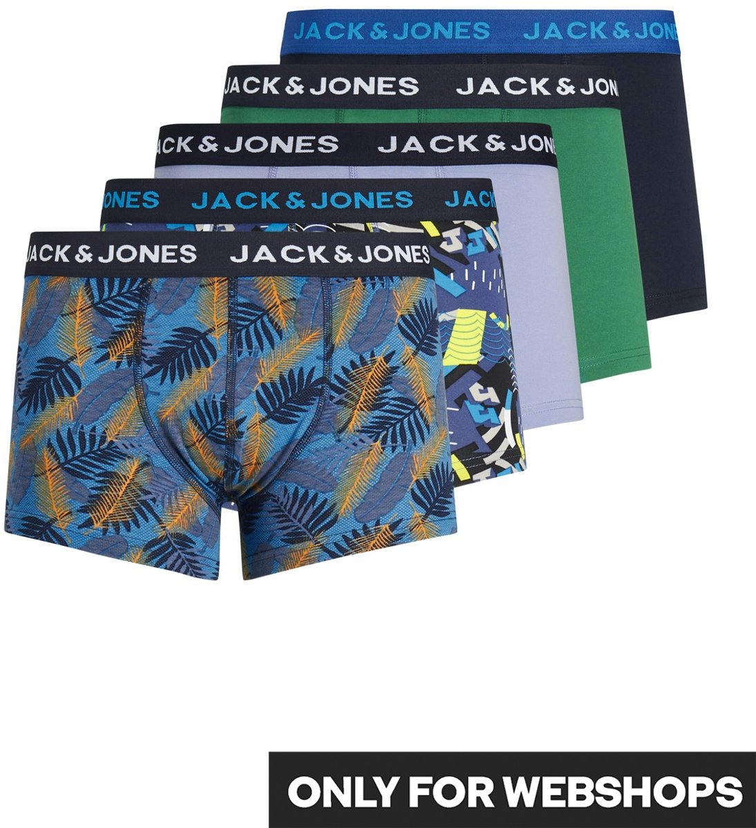 boxer shorts, trunks, patterned, elastic waistband, multi-color