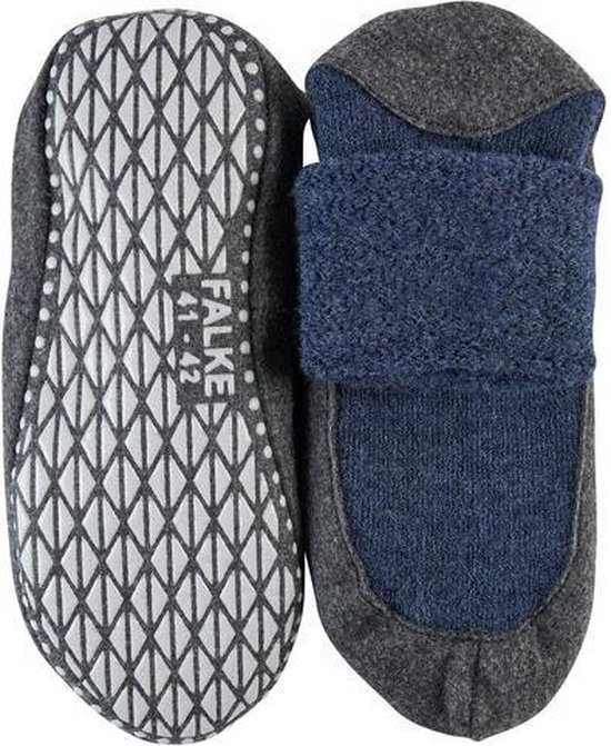 FALKE - Maat 43-44 - Cosyshoe Heren Huissokken - Donkerblauw