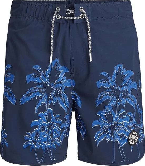 JACK&JONES - Maat M - JJIFIJI JJSWIMSHORTS ST PALM TREES Heren Zwembroek