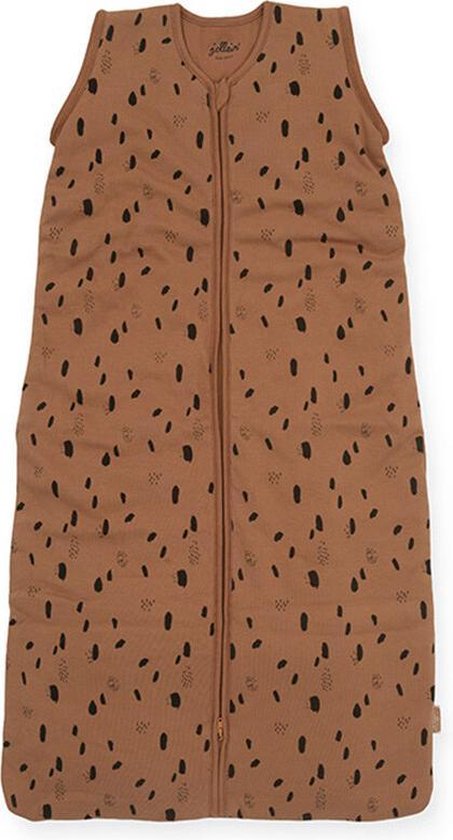 Baby slaapzak 110cm Spot caramel met afritsbare mouw