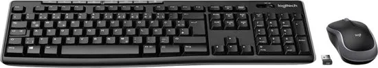 Logitech MK270 draadloos toetsenbord en muis, 2,4 GHz draadloze verbinding via nano USB-ontvanger, l