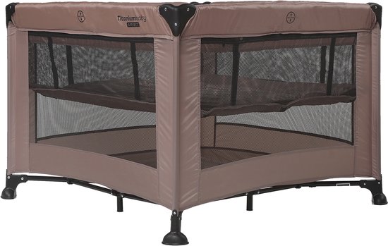 kinderbed, reissleeptafel, veiligheidshek, hoogte verstelbaar, opvouwbaar