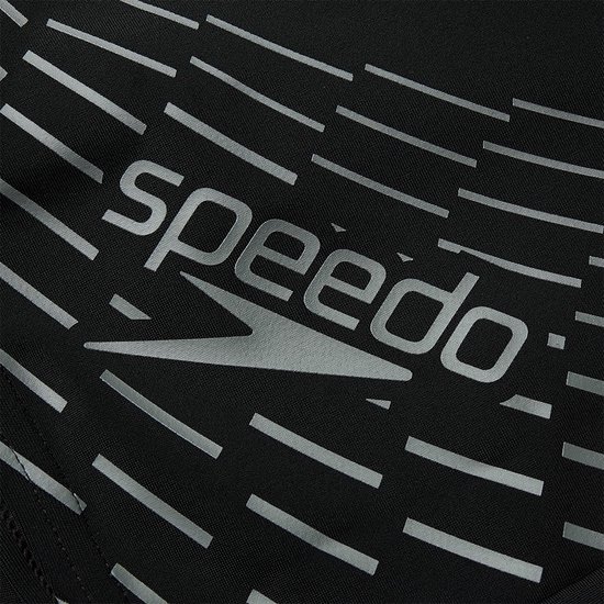 Speedo Maat XXL  Medley Logo Aquashort Zwart/Grijs Heren Sportzwembroek - Maat 8
