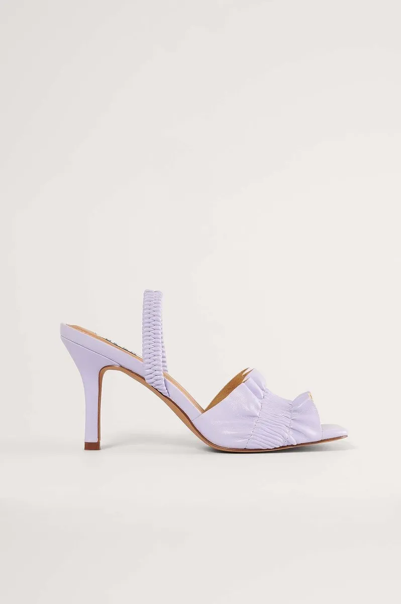 NA-KD Ruffled Vrouwen Sandalen - Lilac - Maat 37