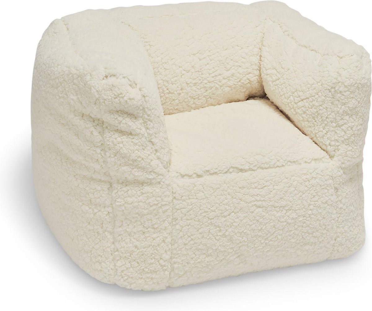 Fauteuiltje Beanbag Teddy cream white