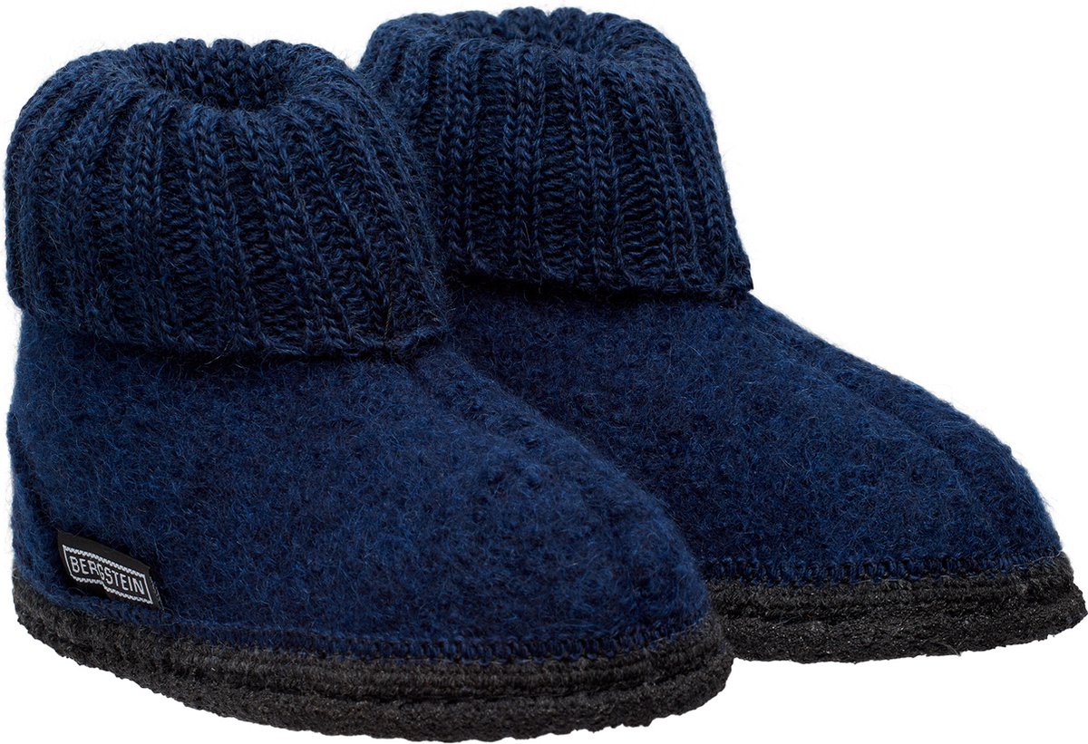 slippers, moccasins, gebreide, blauw, fleece