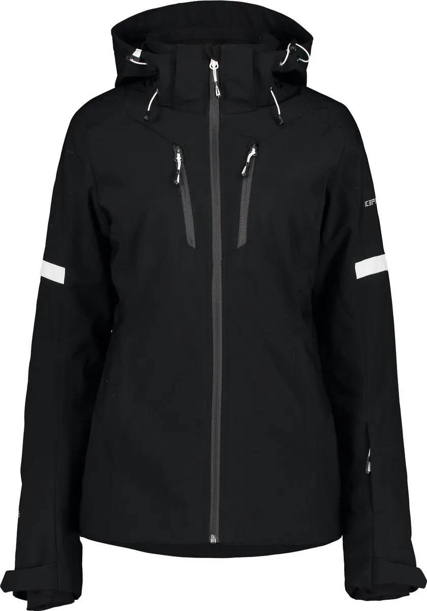 jas, softshell, zwart, kap, ritsen