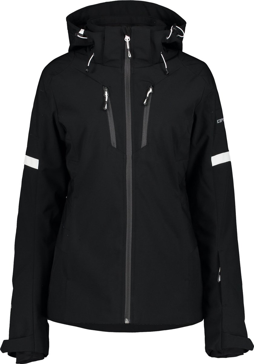 jas, softshell, zwart, kap, ritsen