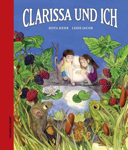 kids boek, illustratie, poelscene, planten, kikkers