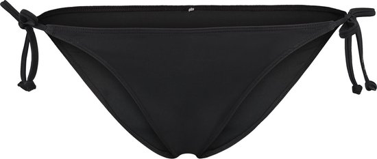 zwembroek, bikini slip, zwart, touwkoord, geweven stof