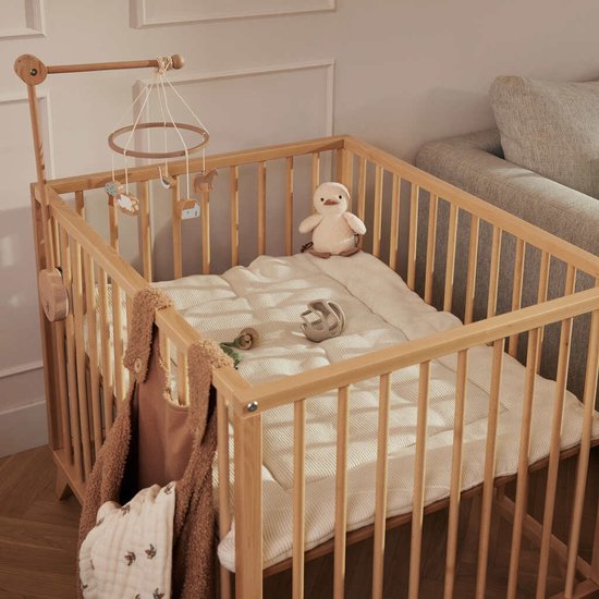 Jollein - Boxkleed 75x95cm - Speelkleed Baby - Basic Knit - Ivory